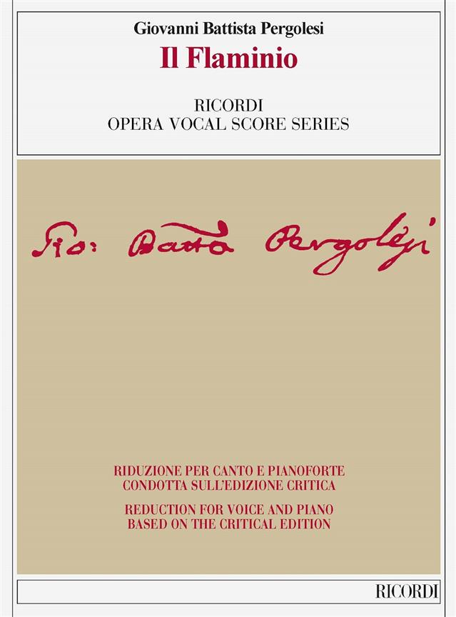 Pergolesi: Il Flaminio published by Ricordi - Vocal Score